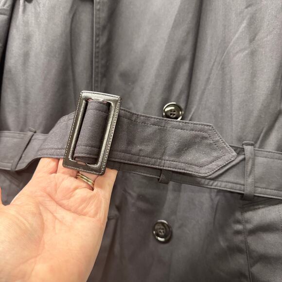 Military Trench Coat Mens 40L Black Defense Logistics Agency Garrison Collection - Picture 4 of 8